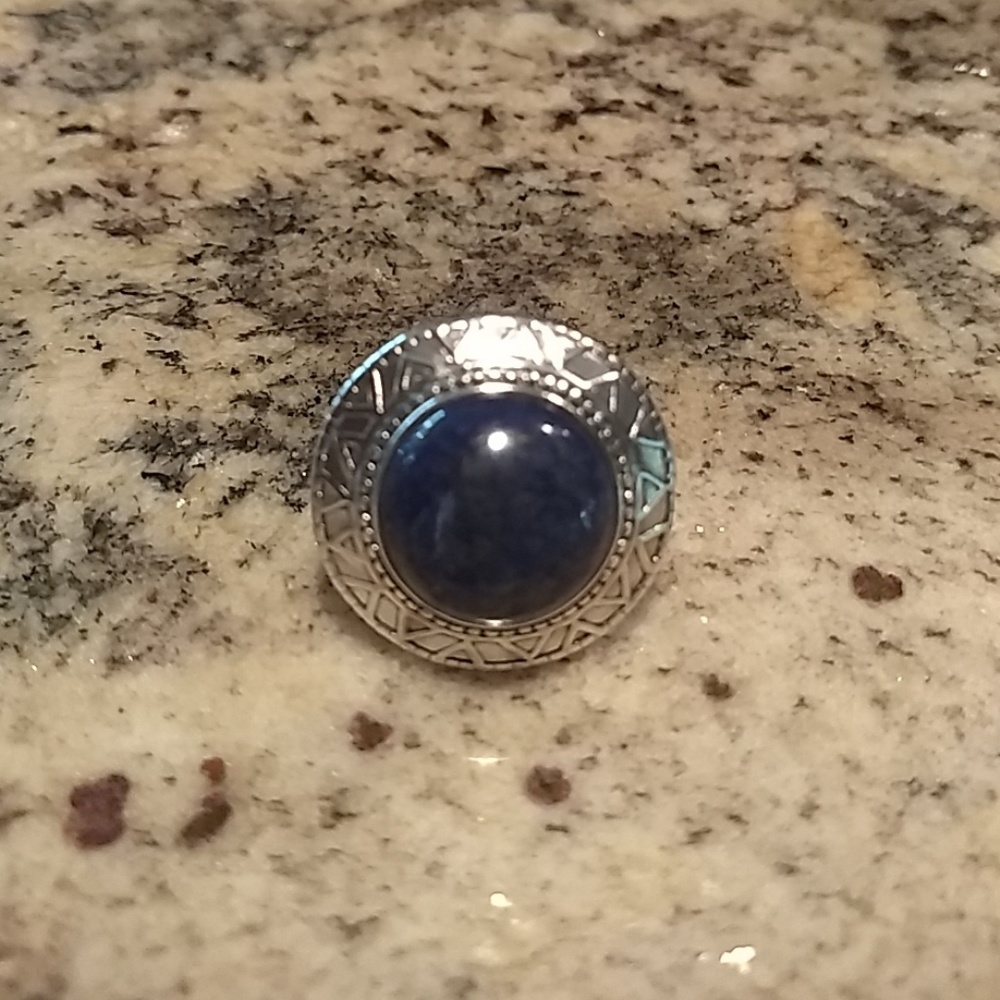Silpada Sterling Silver Pervian Lapis Ring SZ 6